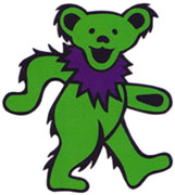 The green Grateful Dead bear