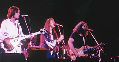 Close up shot of the band on stage in Egypt