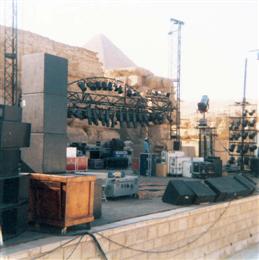 The stage being set up for the GD in Egypt