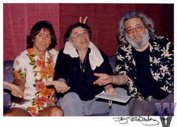 Photo of Bob Weir, Bill Graham and Jerry Garcia by Jay Blakesberg from Wolfgang's Vault