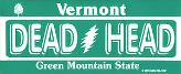 vermont grateful dead license plate sticker