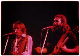 Bob weir and Jerry Garcia on stage in Egypt