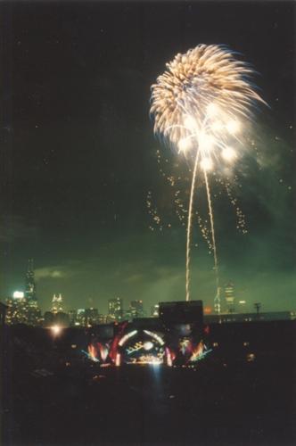 Grateful Dead Photos - Fireworks at Soldier's Field