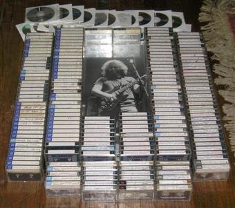 Mark Mcue's master Grateful Dead tapes. Photo taken by Alex Ford.