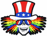 Psychedelic Grateful Dead Uncle Sam Skull