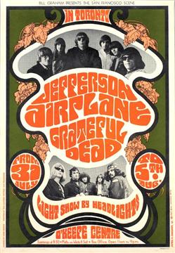 Grateful Dead concert poster for the 0'Keefe Center 7-31-67 by James Gardner